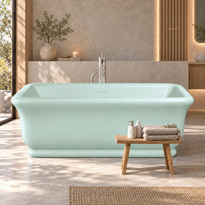 TURNER HASTINGS KIRKHAM TITANCAST FREESTANDING OVERFLOW BATHTUB FROSTY MINT (AVAILABLE IN 1600MM AND 1800MM)