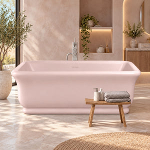 TURNER HASTINGS KIRKHAM TITANCAST FREESTANDING OVERFLOW BATHTUB MISTY ROSE (AVAILABLE IN 1600MM AND 1800MM)