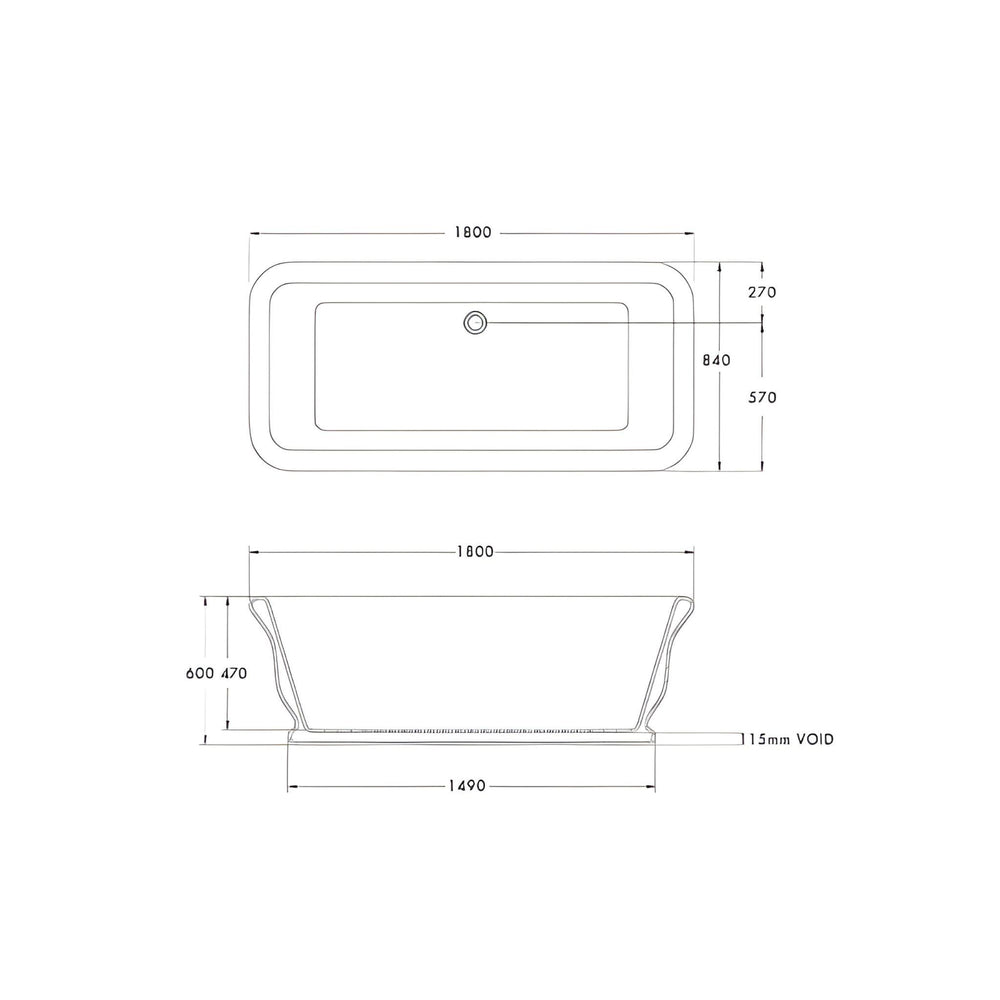 TURNER HASTINGS KIRKHAM TITANCAST SOLID SURFACE FREESTANDING BATHTUB SPECIAL FINISH WITH OVERFLOW (AVAILABLE IN 1600MM & 1800MM)