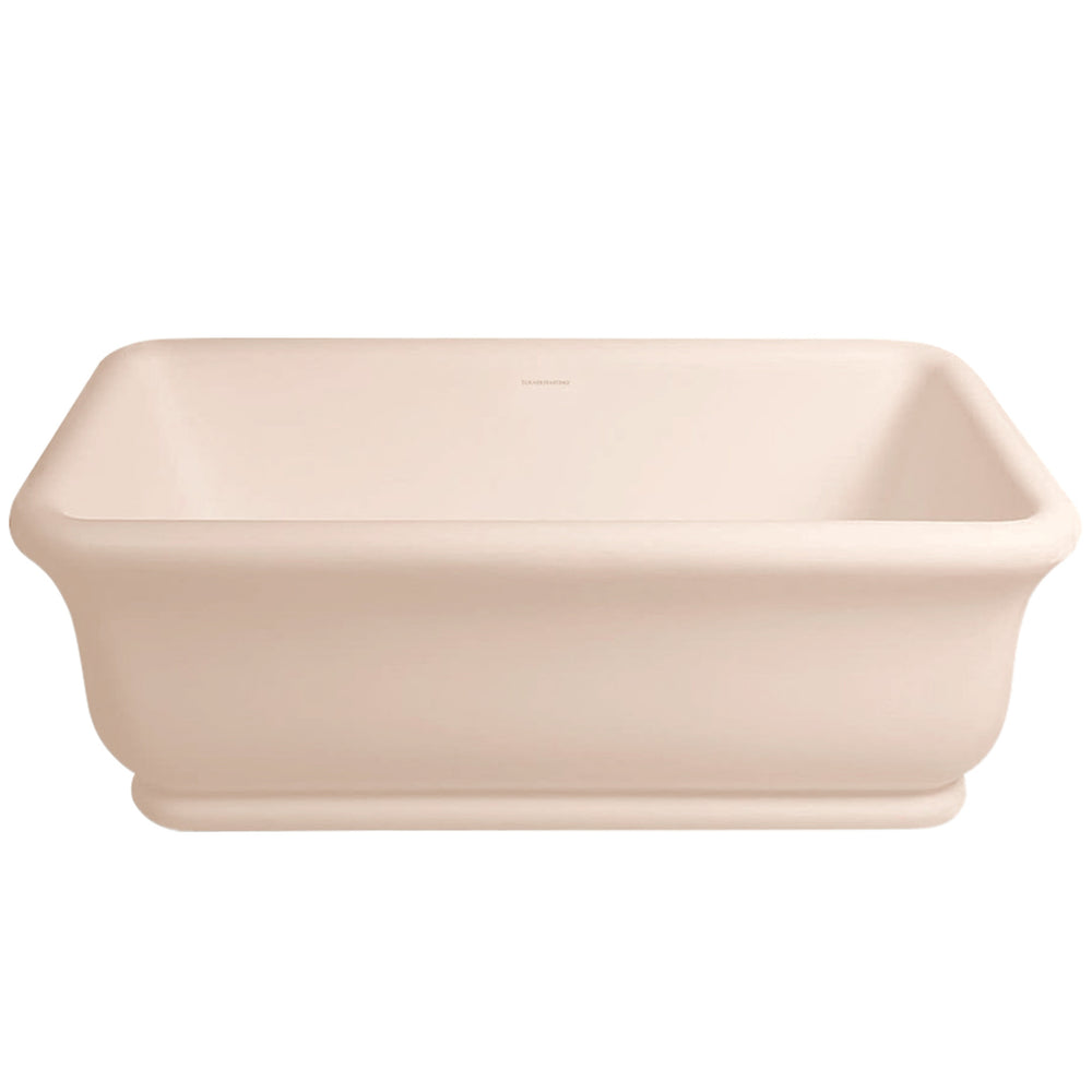 TURNER HASTINGS KIRKHAM TITANCAST FREESTANDING NON OVERFLOW BATHTUB SOFT PEACH 1800MM