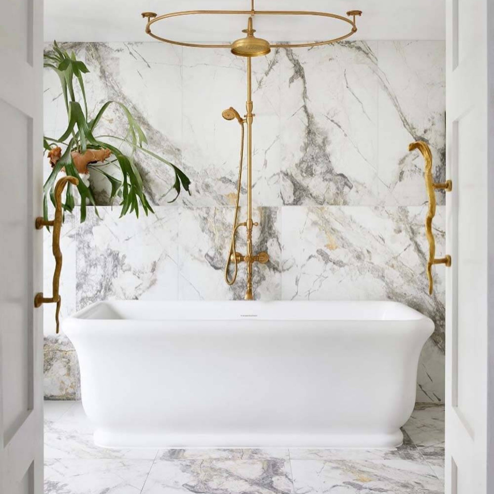 TURNER HASTINGS KIRKHAM TITANCAST SOLID SURFACE FREESTANDING BATHTUB SATIN SILK WHITE (AVAILABLE IN 1600MM & 1800MM)