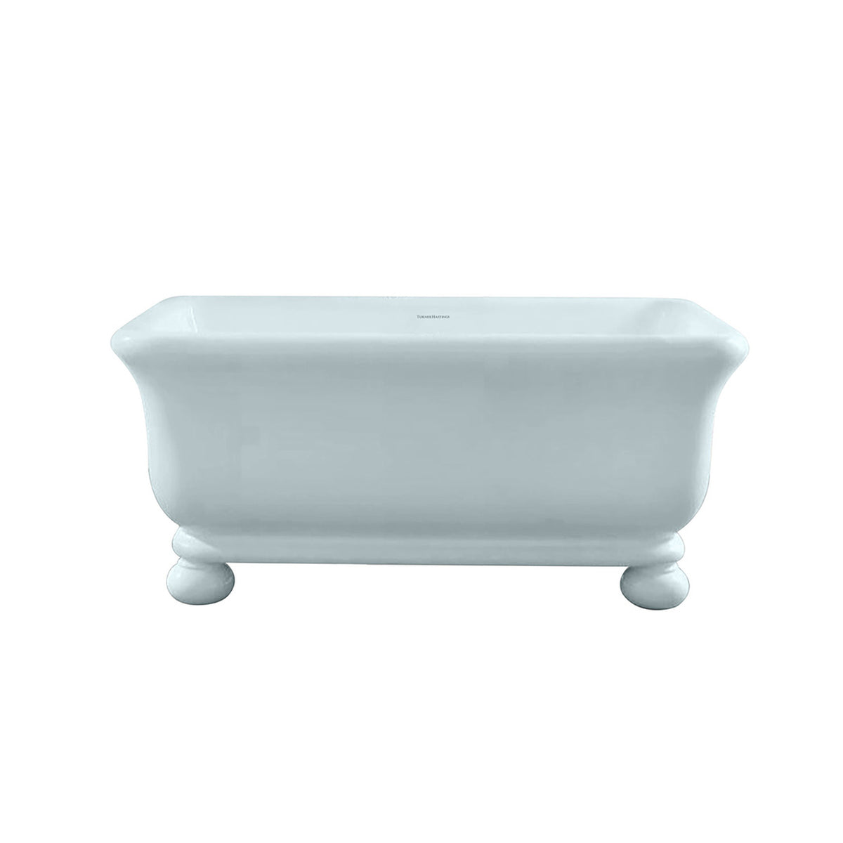 TURNER HASTINGS KIRKHAM TITANCAST FREESTANDING NON OVERFLOW BATHTUB WITH BALL FEET ALICE BLUE (AVAILABLE IN 1600MM AND 1800MM)