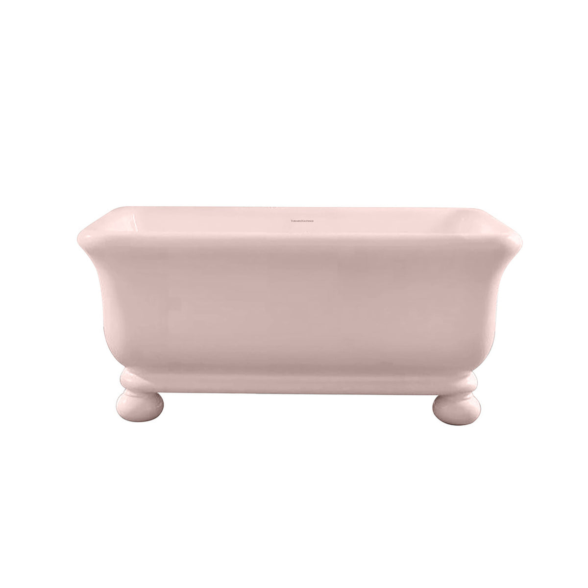 TURNER HASTINGS KIRKHAM TITANCAST FREESTANDING NON OVERFLOW BATHTUB WITH BALL FEET MISTY ROSE (AVAILABLE IN 1600MM AND 1800MM)