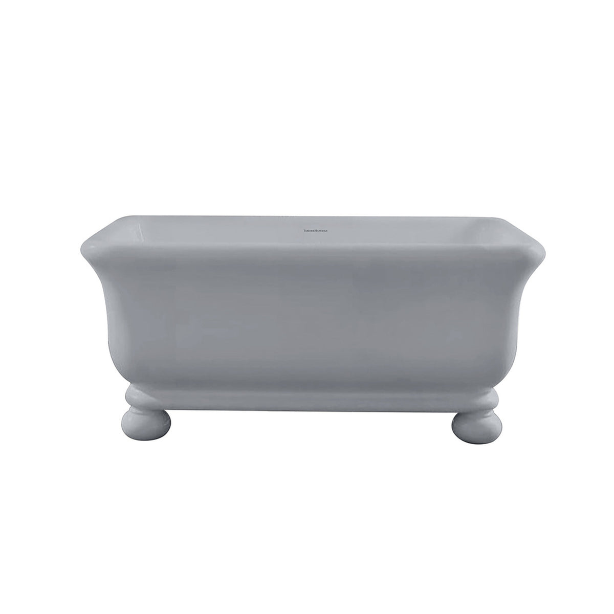 TURNER HASTINGS KIRKHAM TITANCAST FREESTANDING NON OVERFLOW BATHTUB WITH BALL FEET POWDER GREY (AVAILABLE IN 1600MM AND 1800MM)