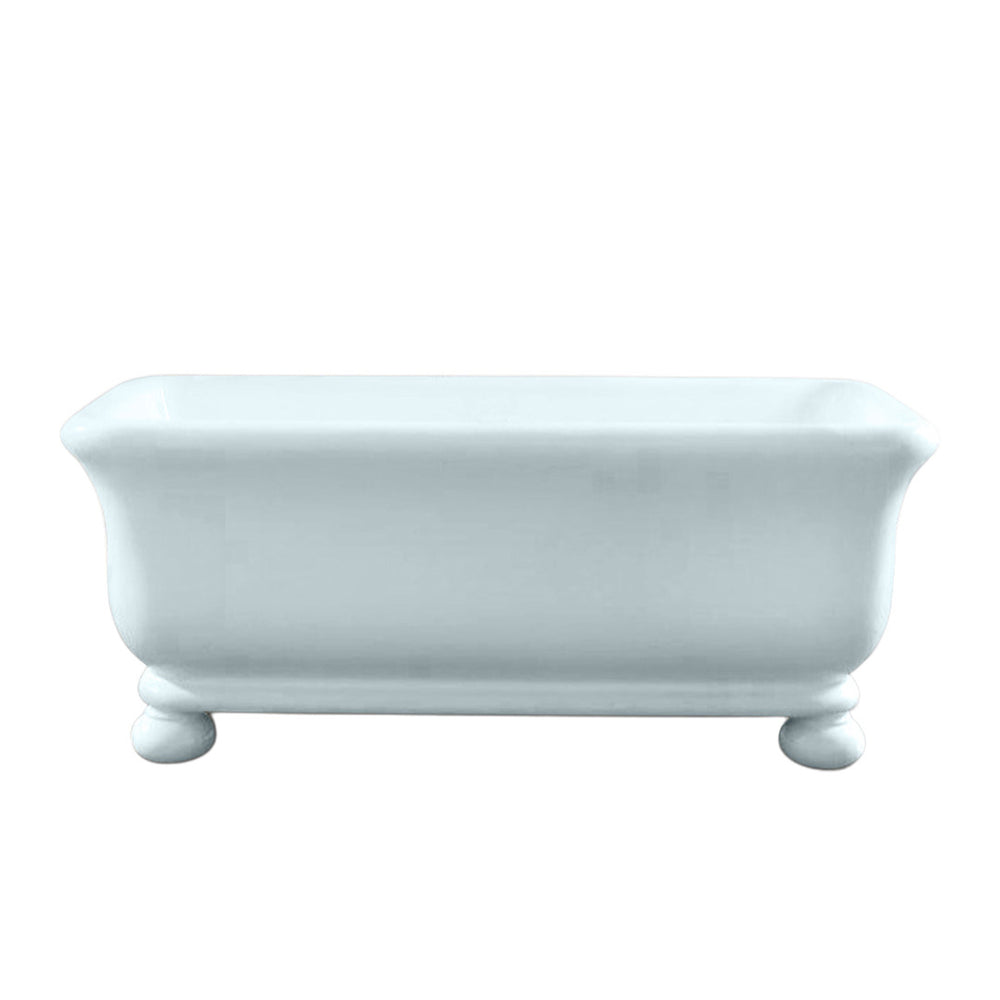 TURNER HASTINGS KIRKHAM TITANCAST FREESTANDING NON OVERFLOW BATHTUB WITH BALL FEET ALICE BLUE (AVAILABLE IN 1600MM AND 1800MM)