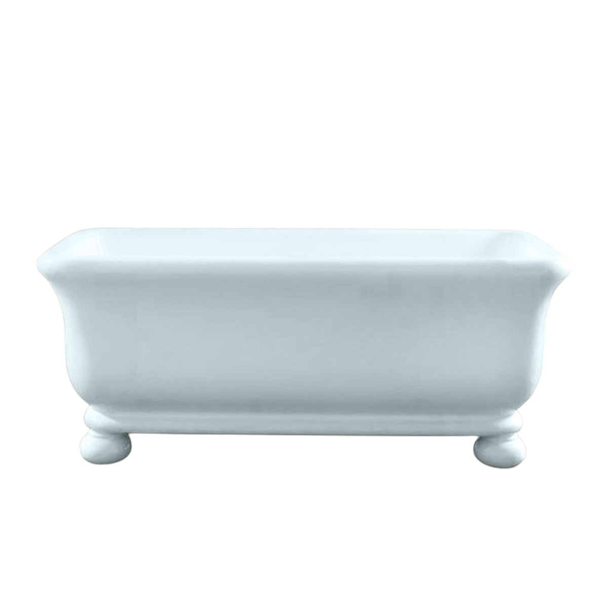 TURNER HASTINGS KIRKHAM TITANCAST FREESTANDING NON OVERFLOW BATHTUB WITH BALL FEET ALICE BLUE (AVAILABLE IN 1600MM AND 1800MM)