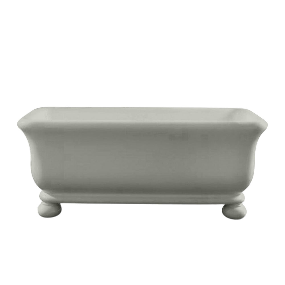TURNER HASTINGS KIRKHAM TITANCAST FREESTANDING NON OVERFLOW BATHTUB WITH BALL FEET INDUSTRIAL GREY (AVAILABLE IN 1600MM AND 1800MM)