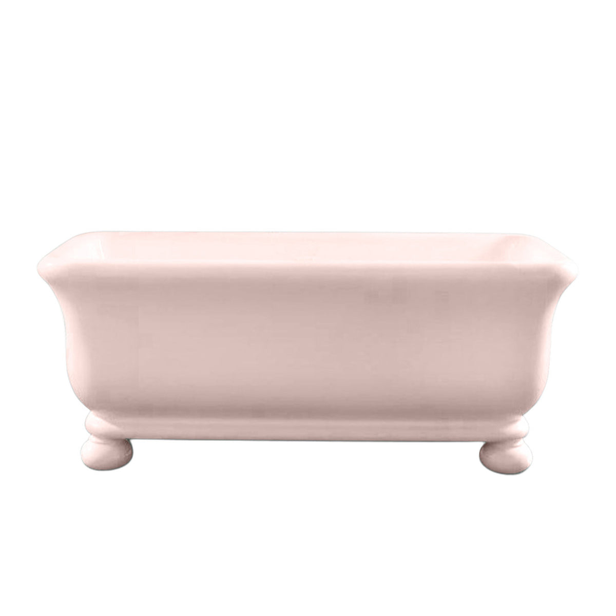 TURNER HASTINGS KIRKHAM TITANCAST FREESTANDING NON OVERFLOW BATHTUB WITH BALL FEET MISTY ROSE (AVAILABLE IN 1600MM AND 1800MM)