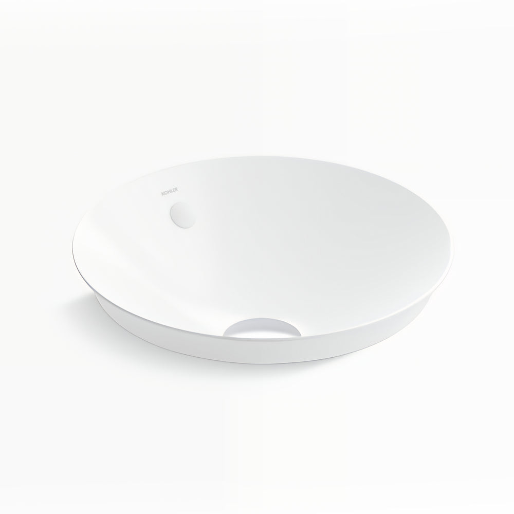 KOHLER VEIL ROUND SEMI INSET BASIN WHITE 425MM