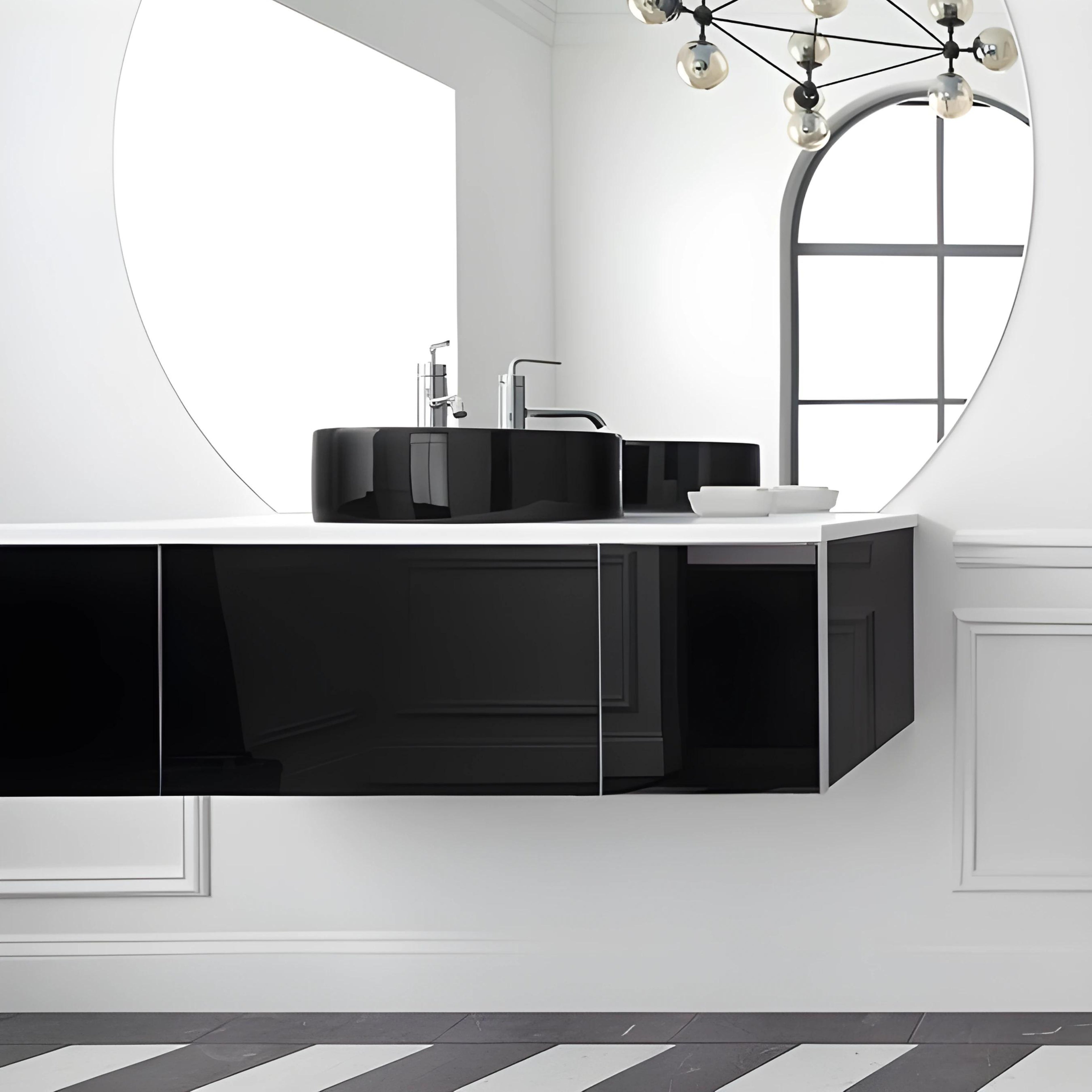 KOHLER CHALICE ABOVE COUNTER BASIN GLOSS BLACK 420MM