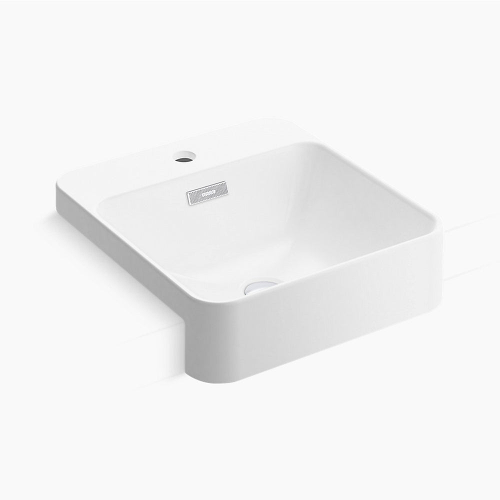KOHLER FOREFRONT SEMI RECESSED BASIN GLOSS WHITE 429MM
