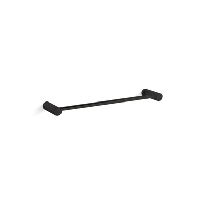 KOHLER JULY NON-HEATED SINGLE TOWEL RAIL MATTE BLACK 457MM