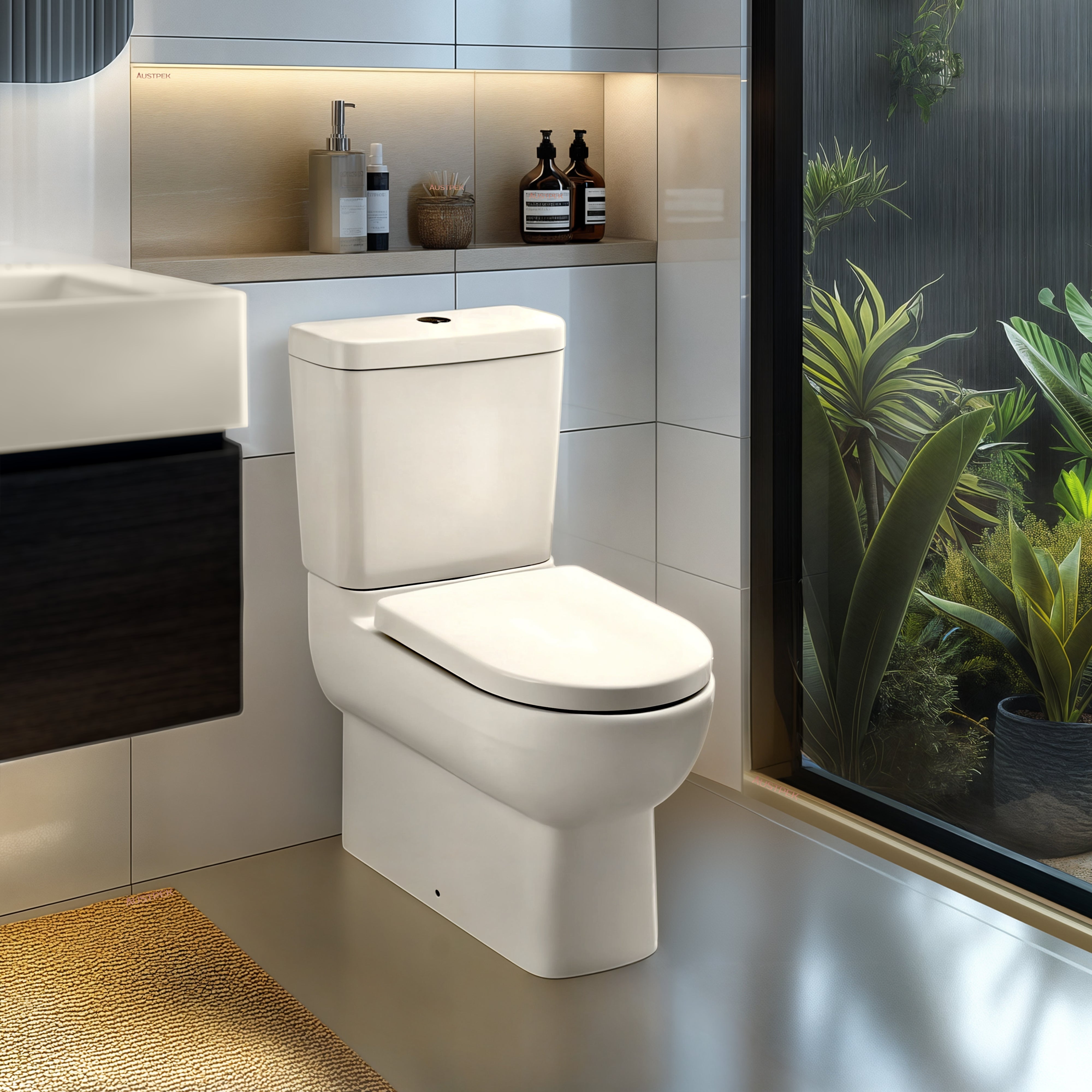 KOHLER REACH COMPACT BACK TO WALL REAR ENTRY TOILET SUITE GLOSS WHITE