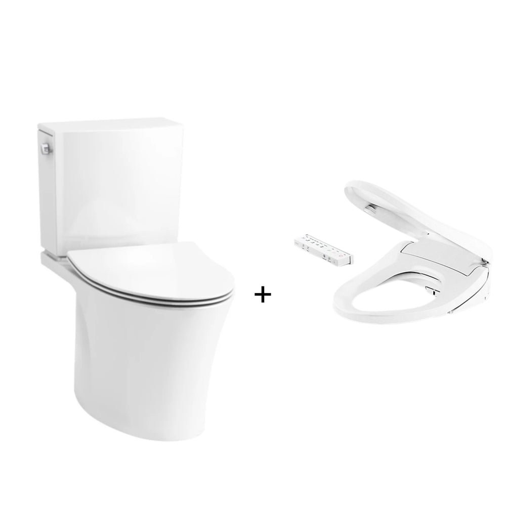 KOHLER VEIL BACK-TO-WALL TOILET WITH REMOTE CONTROL BIDET ELONGATED GLOSS WHITE