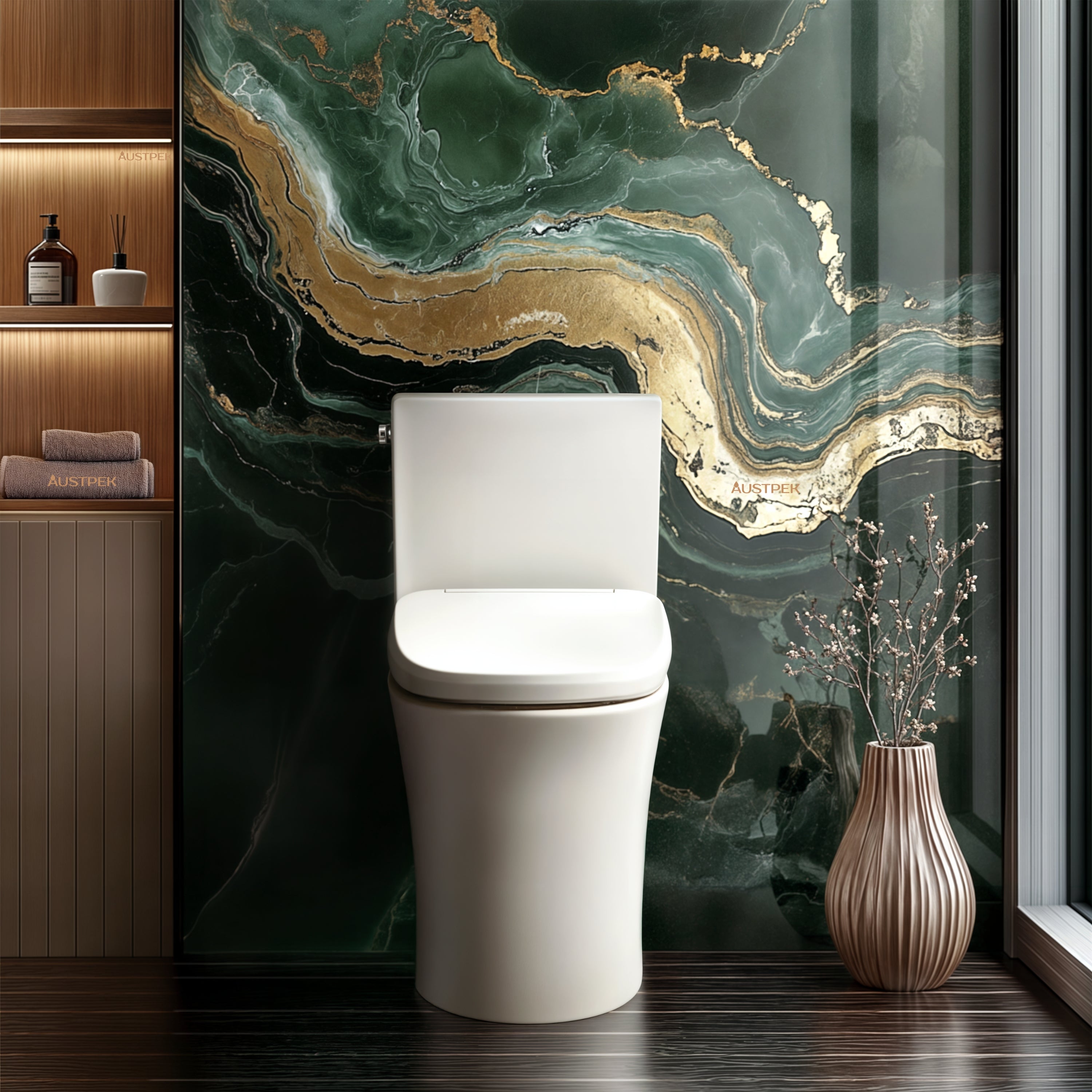 KOHLER VEIL BACK-TO-WALL TOILET WITH REMOTE CONTROL WASHLET ELONGATED GLOSS WHITE