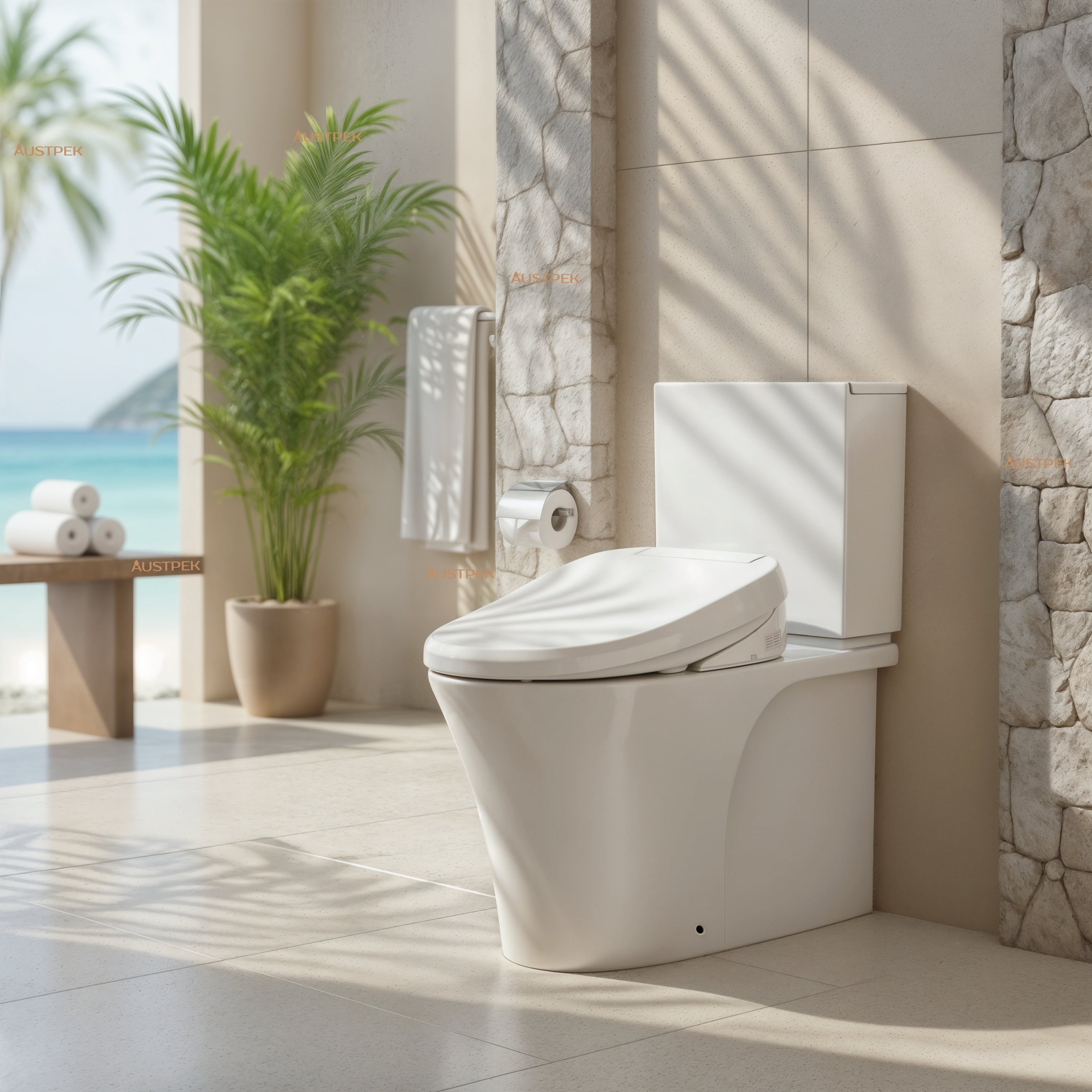 KOHLER VEIL BACK-TO-WALL TOILET WITH REMOTE CONTROL WASHLET ELONGATED GLOSS WHITE
