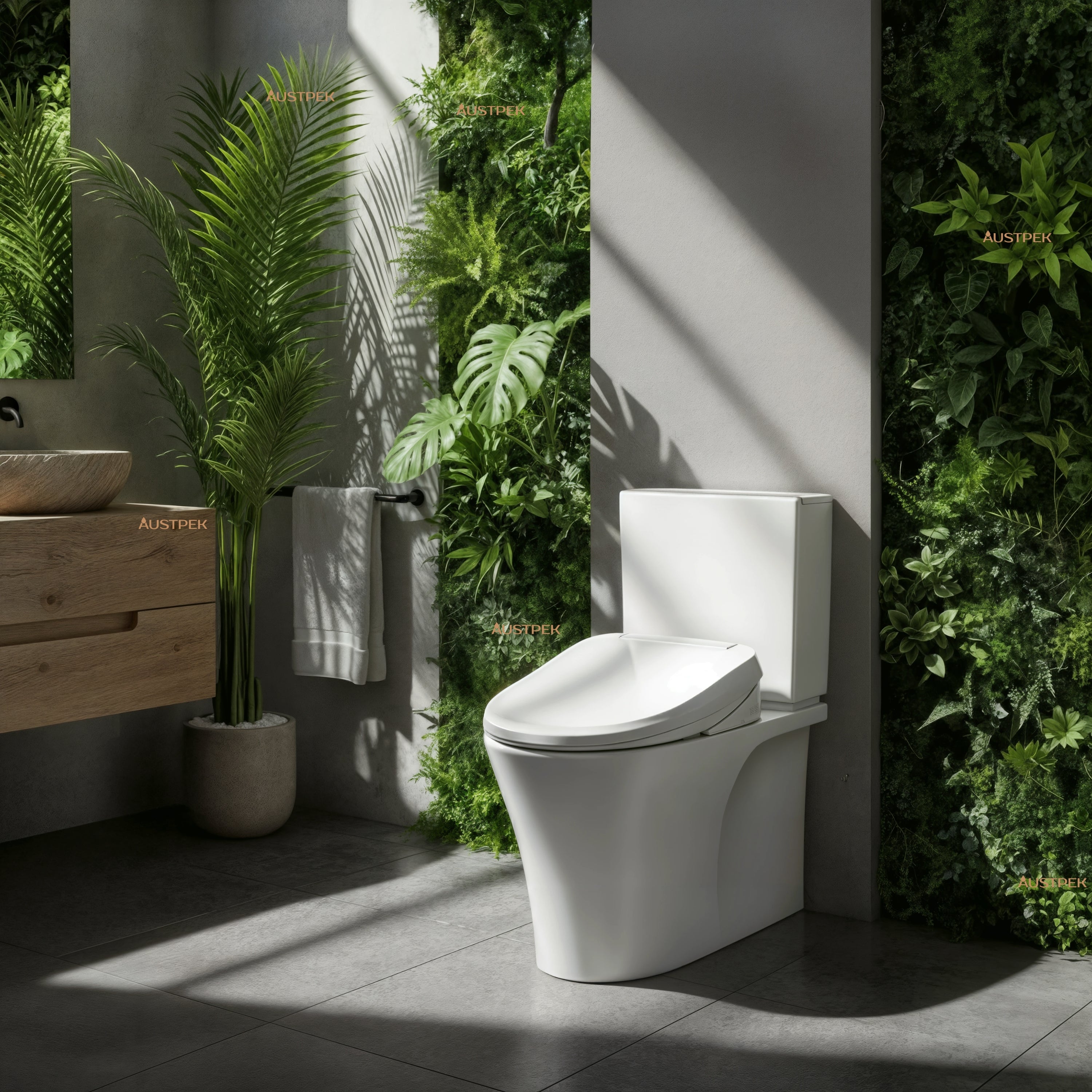 KOHLER VEIL BACK-TO-WALL TOILET WITH REMOTE CONTROL WASHLET ELONGATED GLOSS WHITE