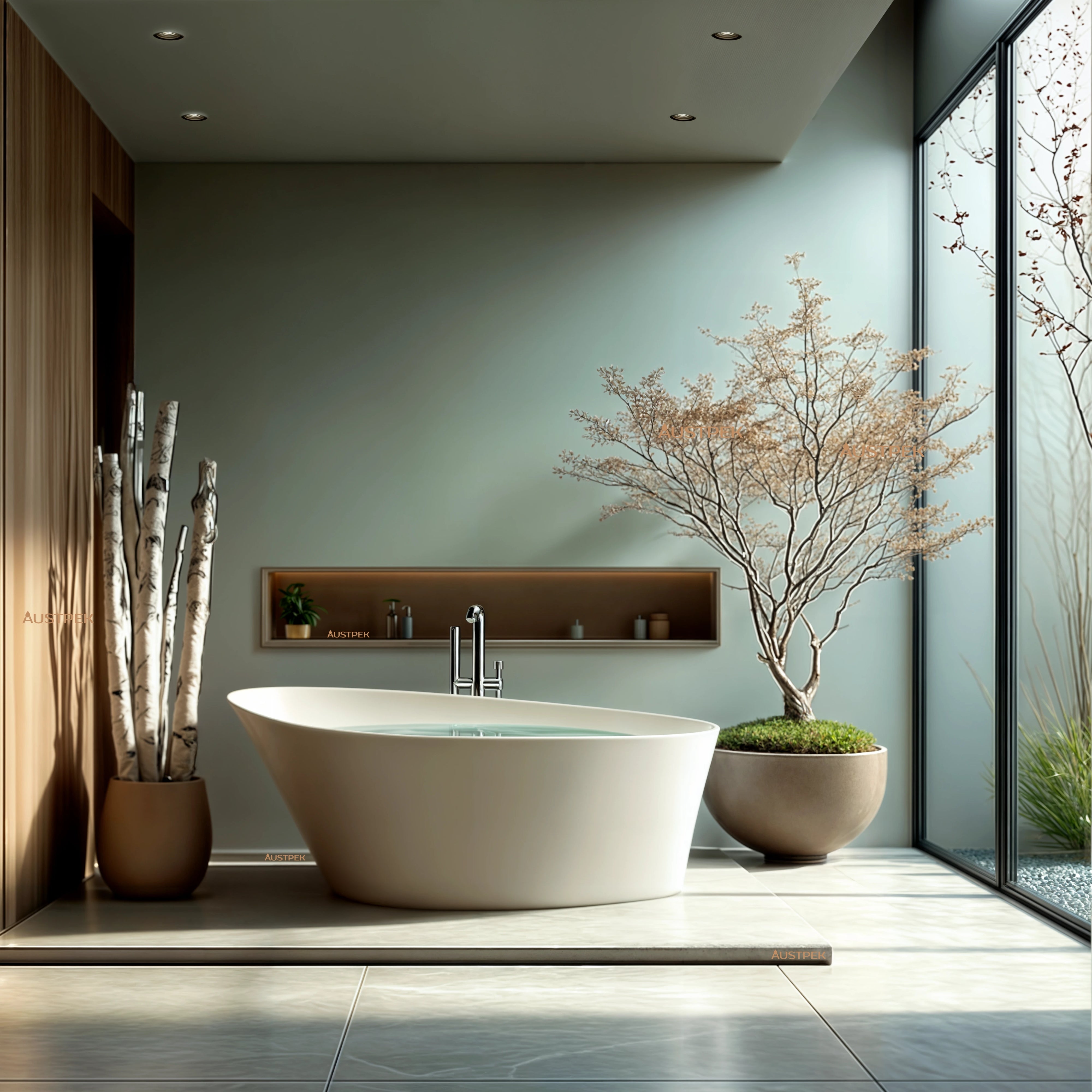 KOHLER VEIL LITHOCAST FREESTANDING BATHTUB GLOSS WHITE 1649MM