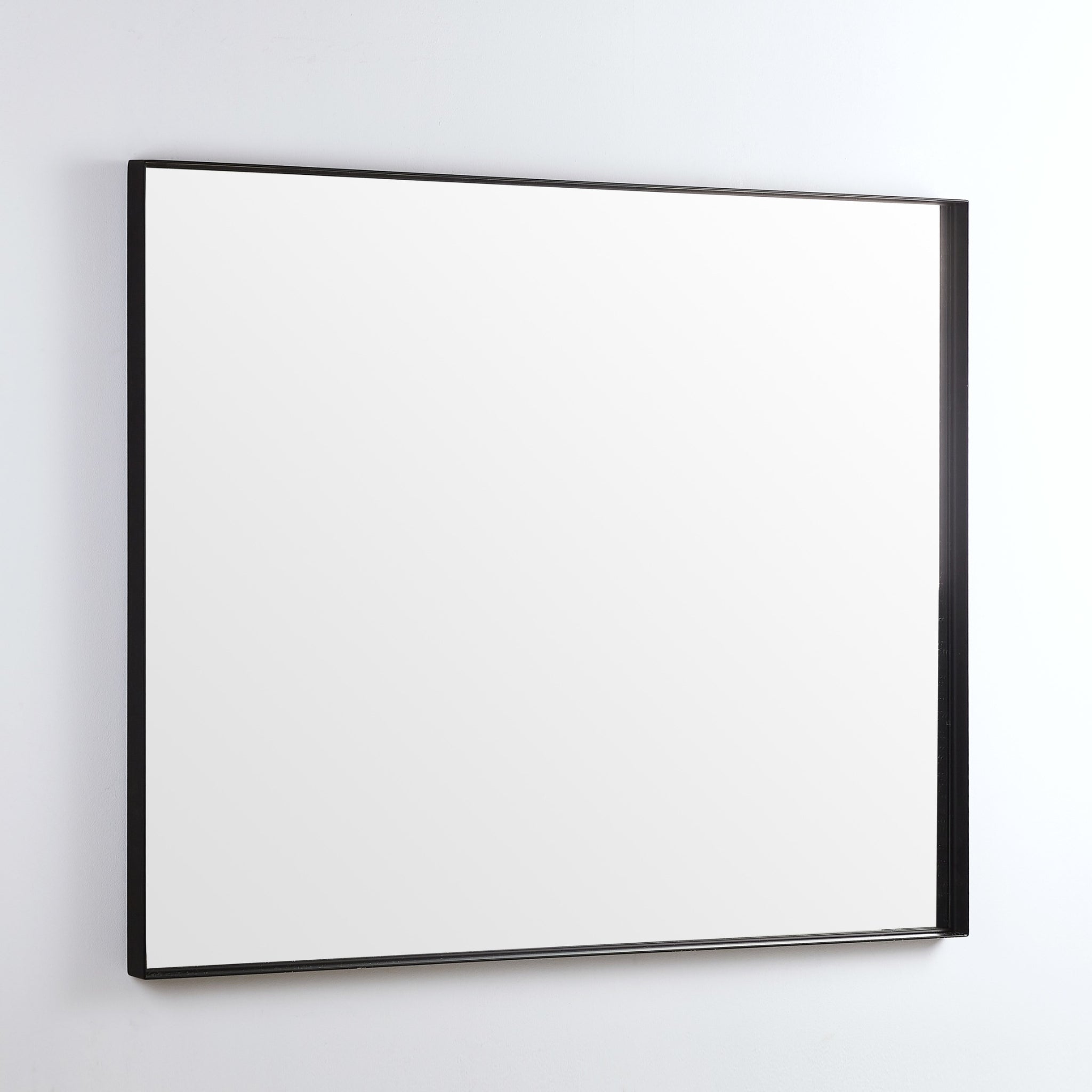 POSEIDON QUBIST RECTANGULAR MATTE BLACK FRAMED MIRROR 1200X900MM