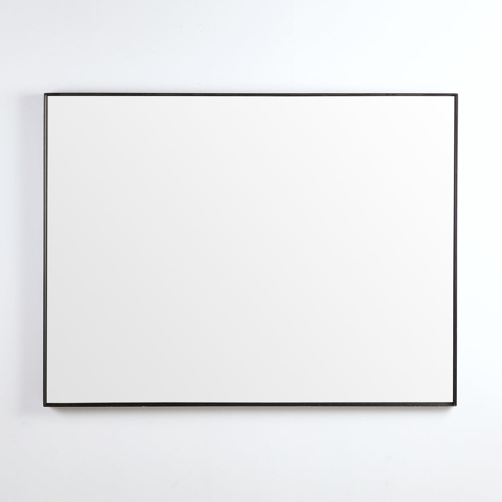 POSEIDON QUBIST RECTANGULAR MATTE BLACK FRAMED MIRROR 1200X900MM