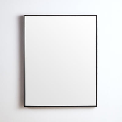 POSEIDON QUBIST RECTANGULAR MATTE BLACK FRAMED MIRROR 450X600MM