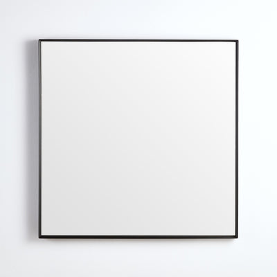 POSEIDON QUBIST SQUARE MATTE BLACK FRAMED MIRROR 750MM