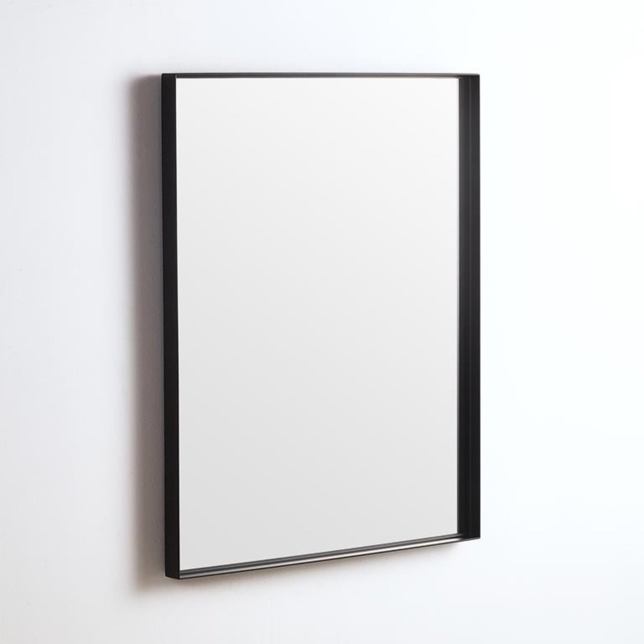 POSEIDON QUBIST SQUARE MATTE BLACK FRAMED MIRROR 750MM