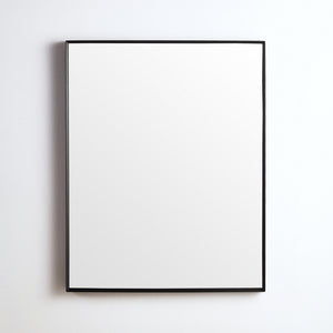 POSEIDON QUBIST RECTANGULAR MATTE BLACK FRAMED MIRROR 750X900MM