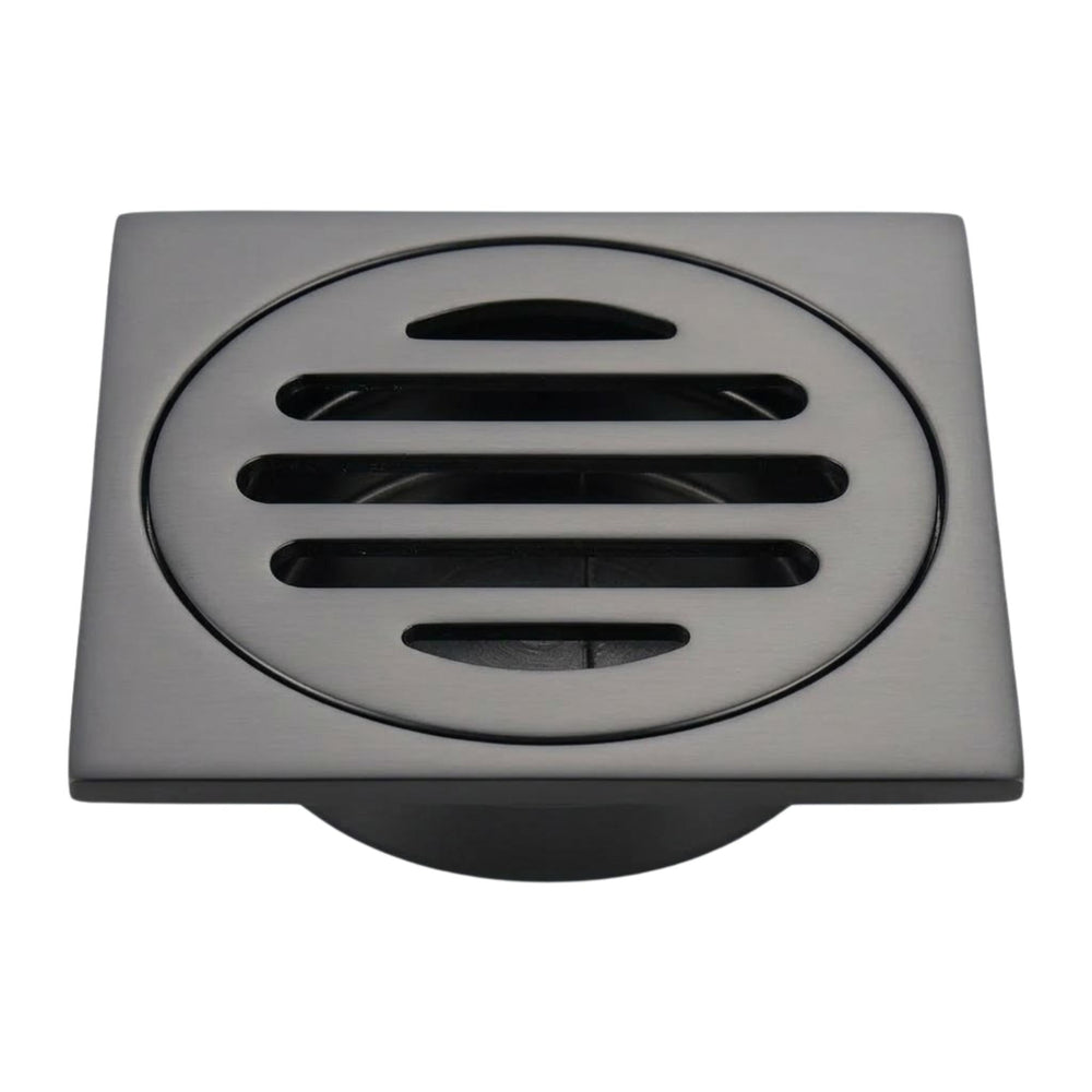 VITO SLOTTED FLOOR DRAIN GUN METAL (AVAILABLE IN 82MM AND 110MM)