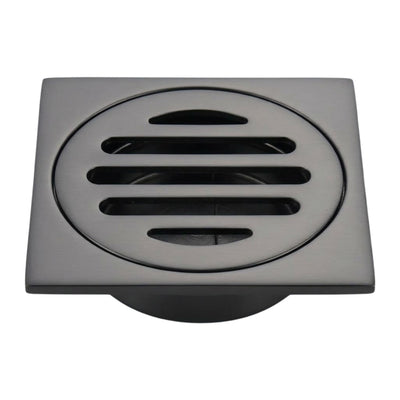VITO SLOTTED FLOOR DRAIN GUN METAL (AVAILABLE IN 82MM AND 110MM)