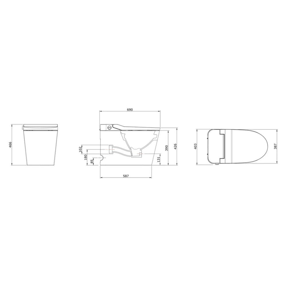 MERCIO KYOTO INTELLIGENT TOILET PORCELAIN WHITE