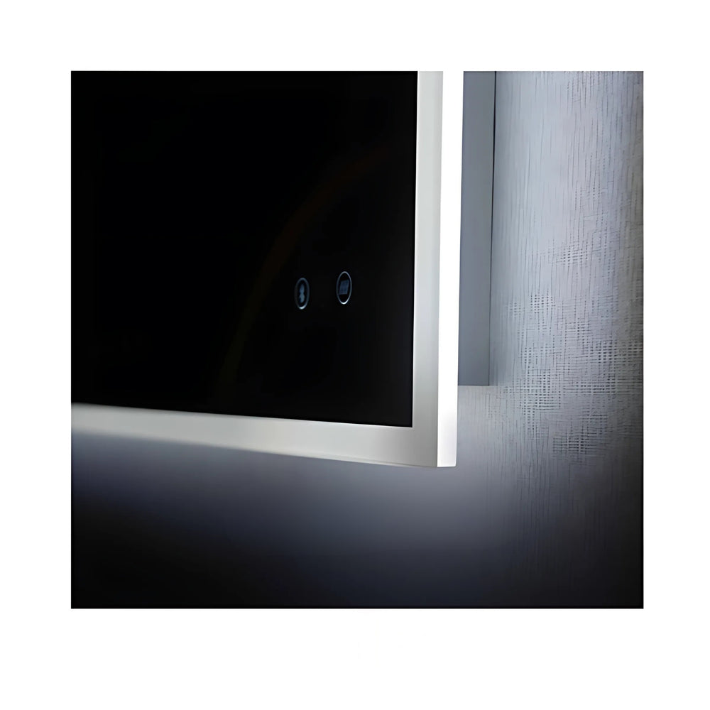 REMER KARA RECTANGLE FRAMELESS LED MIRROR W/ DEMISTER & BLUETOOTH SPEAKERS 900X600MM