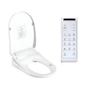 ZUMI KARE SMART BIDET SEAT WITH REMOTE CONTROL WHITE D-SHAPE