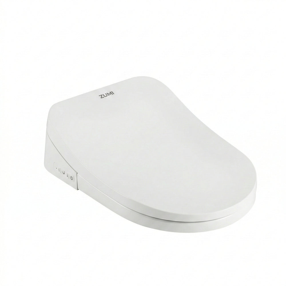 ZUMI KARE SMART BIDET SEAT WITH REMOTE CONTROL WHITE D-SHAPE