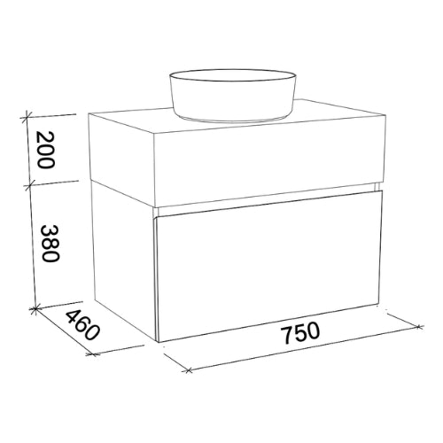 TIMBERLINE KINGSLEY CUSTOM WALL HUNG VANITY (ALL SIZING)