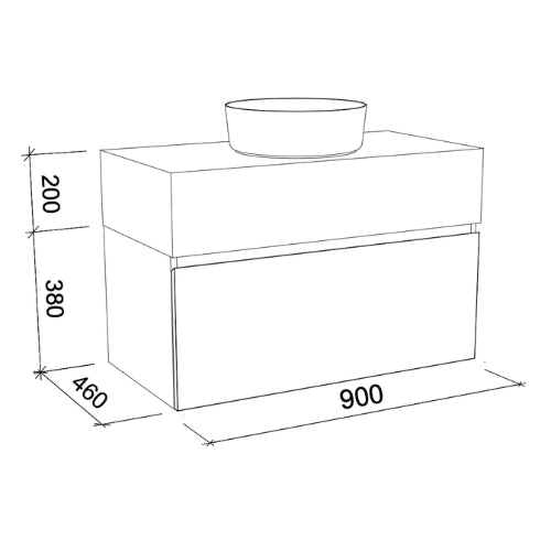 TIMBERLINE KINGSLEY CUSTOM WALL HUNG VANITY (ALL SIZING)