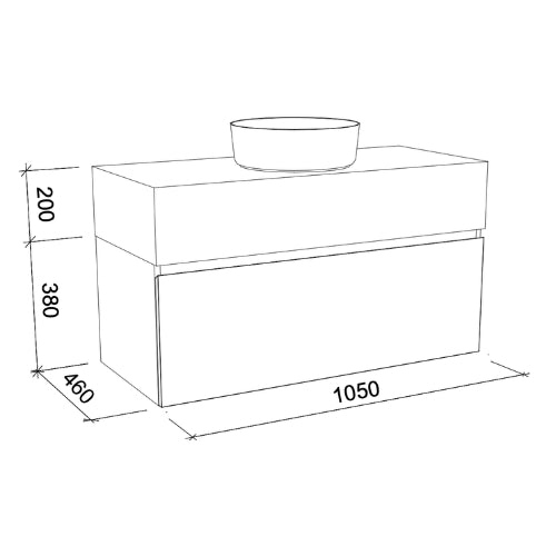 TIMBERLINE KINGSLEY CUSTOM WALL HUNG VANITY (ALL SIZING)