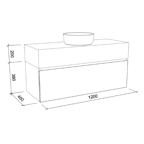 TIMBERLINE KINGSLEY CUSTOM WALL HUNG VANITY (ALL SIZING)