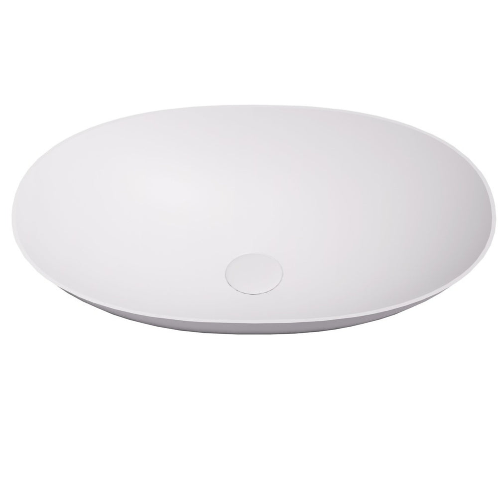 CETO KIRKBY OVAL SHAPE ABOVE COUNTER BASIN MATTE WHITE 580MM