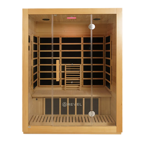 REVEL KORA 3 PERSON FULL SPECTRUM INFRARED SAUNA ROOM LOW EMF VERSION