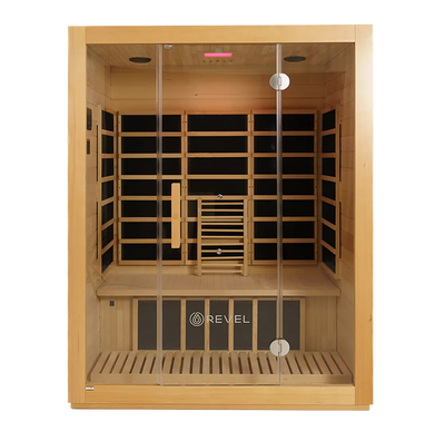 REVEL KORA 3 PERSON FULL SPECTRUM INFRARED SAUNA ROOM LOW EMF VERSION