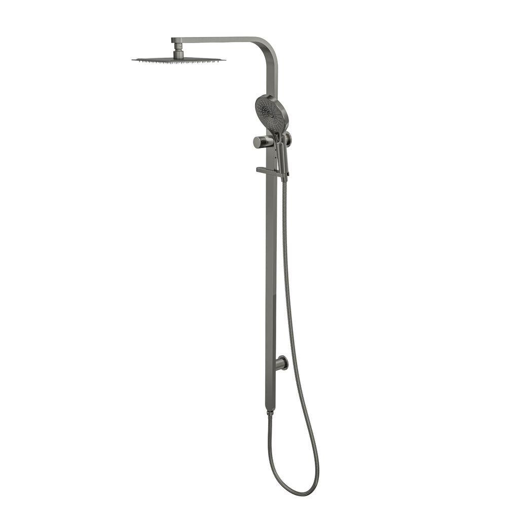 LINSOL OCEANJET LEAD FREE  TWIN SHOWER WITH LONG RAIL 1271MM GUN METAL