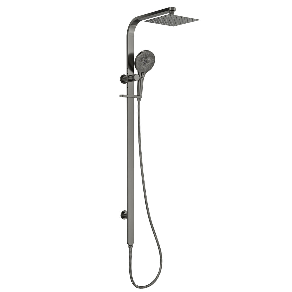 LINSOL OCEANJET LEAD FREE  TWIN SHOWER WITH LONG RAIL 1271MM GUN METAL