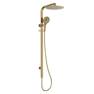 LINSOL OCEANJET ROUND HEAD TWIN SHOWER 1271MM BRUSHED BRASS