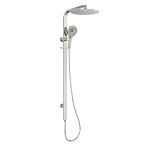 LINSOL OCEANJET ROUND HEAD TWIN SHOWER 1271MM BRUSHED NICKEL