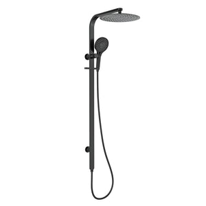 LINSOL OCEANJET ROUND HEAD TWIN SHOWER 1271MM MATTE BLACK