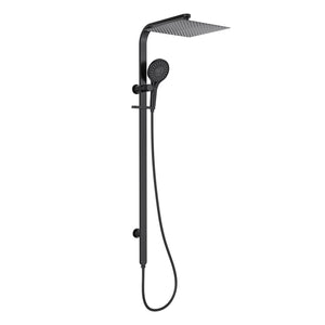 LINSOL OCEANJET SQUARE HEAD TWIN SHOWER 1271MM MATTE BLACK