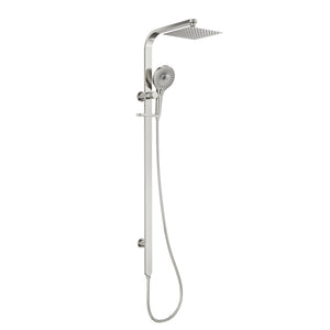 LINSOL OCEANJET TWIN SHOWER WITH LONG RAIL 1271MM BRUSHED NICKEL
