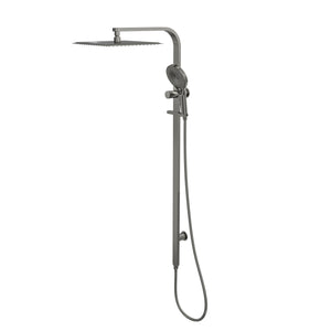 LINSOL OCEANJET SQUARE HEAD TWIN SHOWER 1271MM GUN METAL