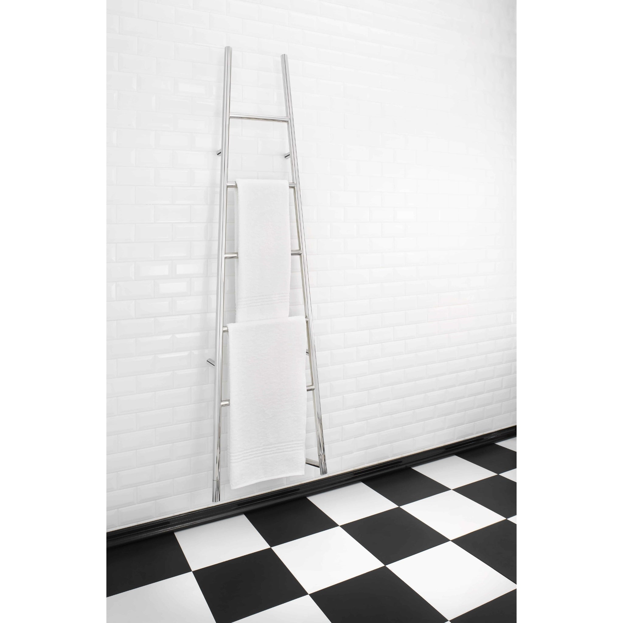 THERMOGROUP JEEVES TANGENT L HEATED TOWEL RAIL STAINLESS STEEL 1890MM